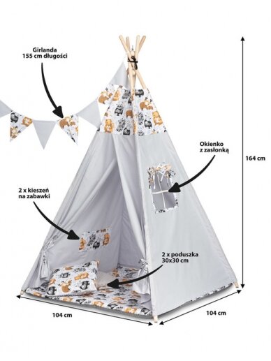 Palapinė Toyz Tipi Sapnų gaudyklė (pilka) 4