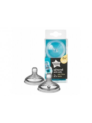 TOMMEE TIPPEE žindukai kintamos srovės ANTI-COLIC, 2 vnt., 424587 1