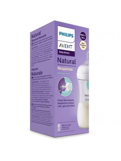 Buteliukas Philips Avent Responsive Natural Fresh Bablet Bear 260ml SCY673/82 2