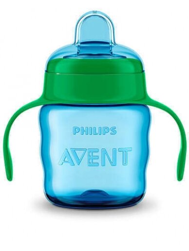 PHILIPS AVENT puodelis su snapeliu CLASSIC, žalias, 6 mėn+, 200 ml. 1