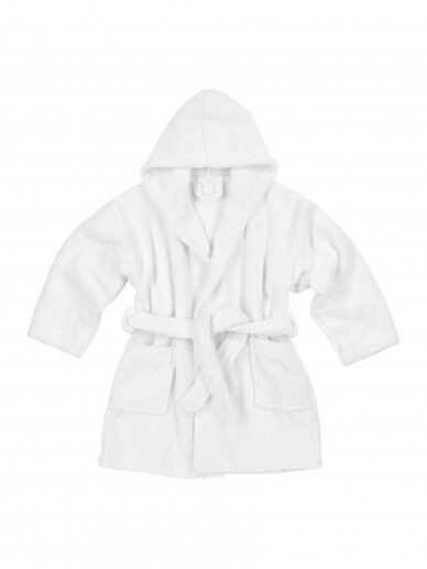 Terry bathrobe for children, Meyco Baby, (white)