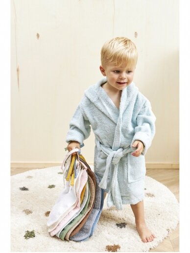 Terry bathrobe for children, Meyco Baby, (Light blue) 3