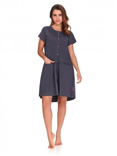 Maternity nursing nightdress by DN (dark grey) 2