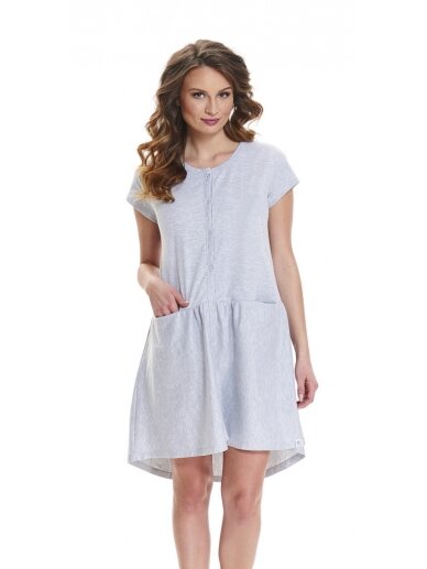 Maternity breastfeeding nightdress by DN (light grey) 7