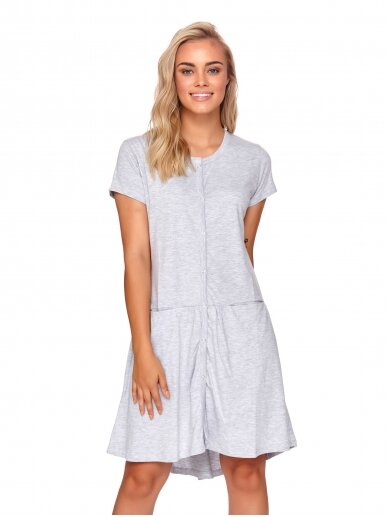 Maternity breastfeeding nightdress by DN (light grey) 4