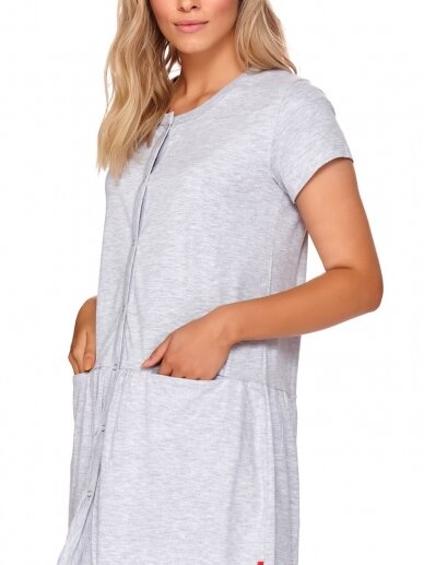 Maternity breastfeeding nightdress by DN (light grey) 3