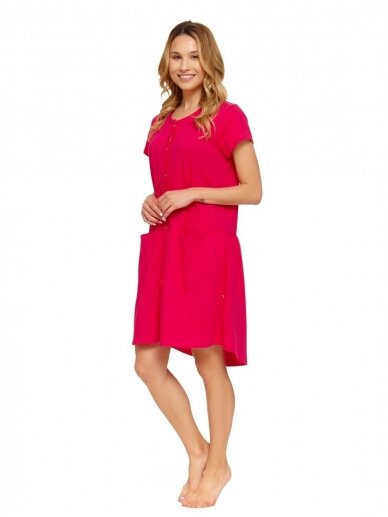 Maternity breastfeeding nightdress by DN (hot pink) 4