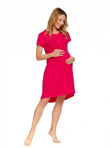 Maternity breastfeeding nightdress by DN (hot pink) 3