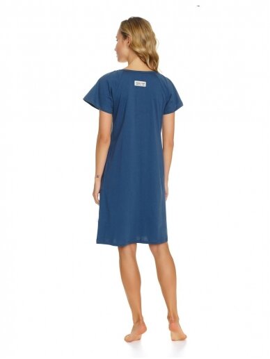 Maternity breastfeeding nightdress, Deep Blue by DN 3