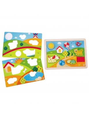 HAPE dėlionė Saulėtas slėnis 3in1, E1601A