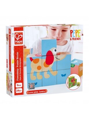 HAPE kaladėlės-dėlionė Pepė ir draugai, E0452A