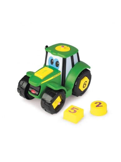 JOHN DEERE traktorius su kaladėlėmis Johnny, 46654