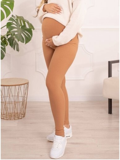 Warm maternity leggings, Mommy (camel) 5