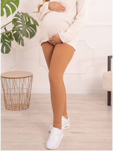 Warm maternity leggings, Mommy (camel) 6