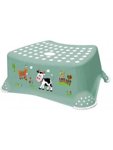 KEEEPER step stool FUNNY FARM, green,  18642