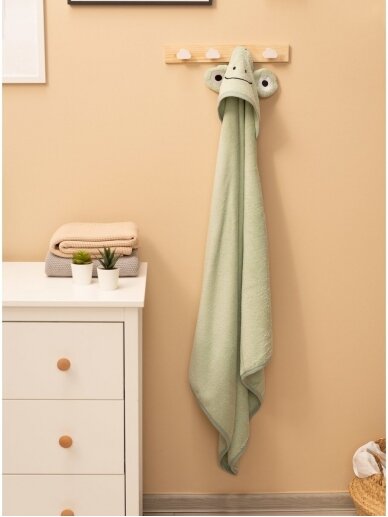 Terry cotton towel 90x90, Sensillo (Green frog) 1