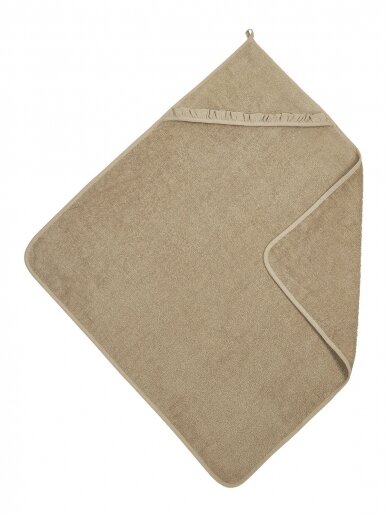 Bathcape basic terry 80x80, by Meyco Baby (Ruffle taupe)