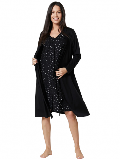 Maternity & Nursing labour nightdress by CC (black) 1