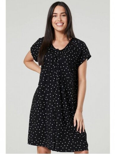 Maternity & Nursing labour nightdress by CC (black) 6