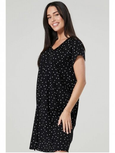 Maternity & Nursing labour nightdress by CC (black) 7