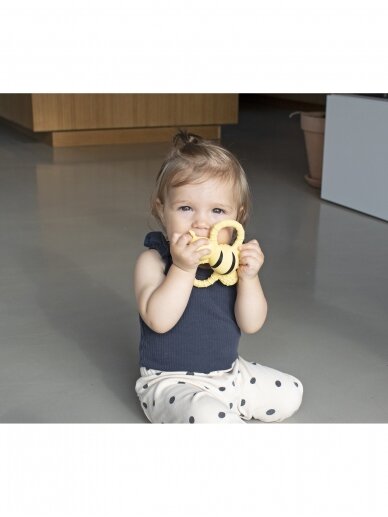 Teether - Bella the bee natural rubber - pale banana, FILIBABBA 4