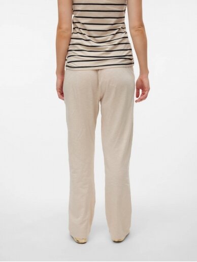 Casual maternity pants, MLIVY, Mama;licious (Beige) 2