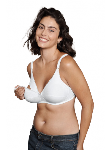 Cotton nursing bra by Naturana (white)