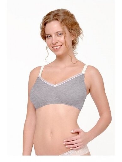 Maternity and nursing bra by Mamin Dom (grey)