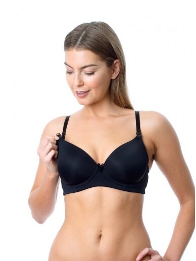 FOREVER YOURS BLACK CONTOUR NURSING BRA - FLEXI UNDERWIRE