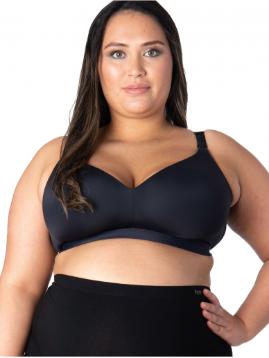 Infinite Wirefree Maternity and Nursing Bra, HotMilk (Black)