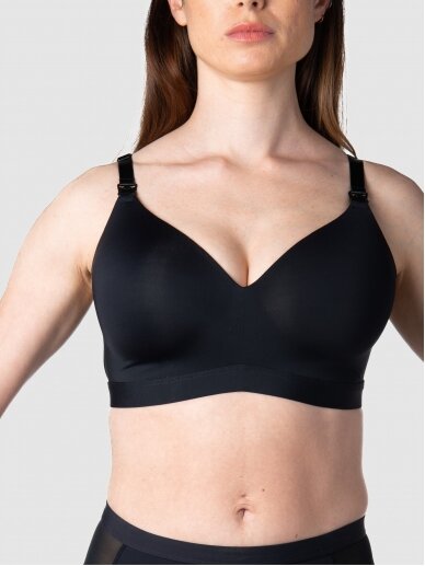 Infinite Wirefree Maternity and Nursing Bra, HotMilk (Black) 5