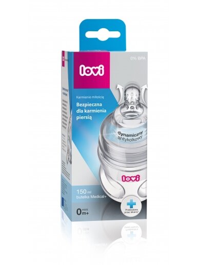 LOVI buteliukas plačiu kakliuku PP Super vent 150ml 21/564