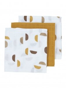 Muslin diapers set, 3 pcs.70x70, Meyco Baby (Honey Gold)