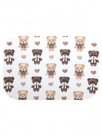 Muslin diaper, 70x80, Morocco byEga (bears wiht hearts) Ega Kids 1