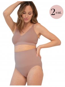 Twin Pack Post Maternity Shaping Briefs – Cappuccino