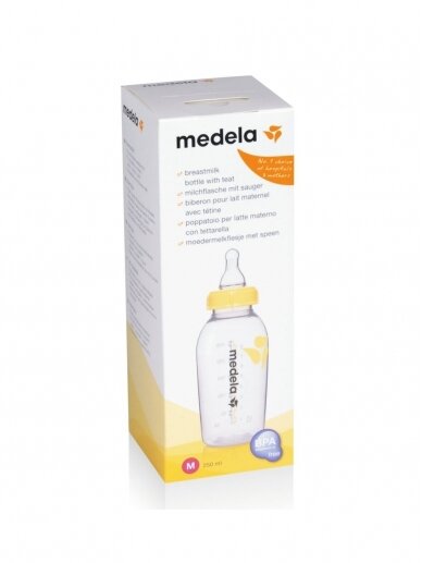 Buteliukas su M dydžio žinduku, 250ml, Medela 1