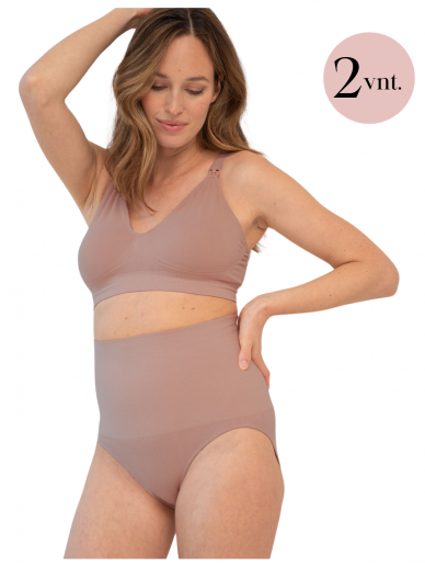 Twin Pack Post Maternity Shaping Briefs – Cappuccino