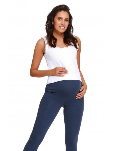 Cotton maternity leggings by DN (dark blue) 1