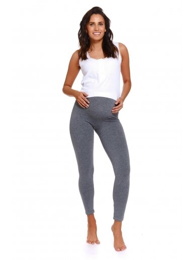 Cotton maternity leggings by DN (grey)