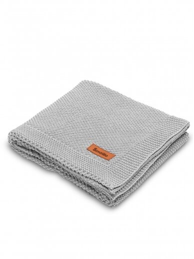 Knitted Blanket, 80x100, by Sensillo (grey) 1