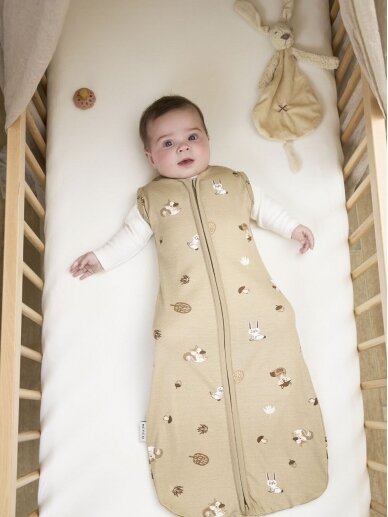 Sleeping bag-cocoon for baby 70 cm, TOG 0.3, Meyco Baby (Animal sand) 4