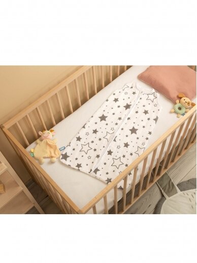 Baby sleeping bag, Stars, 45x75, TOG 0.5 Sensillo (white/grey) 3