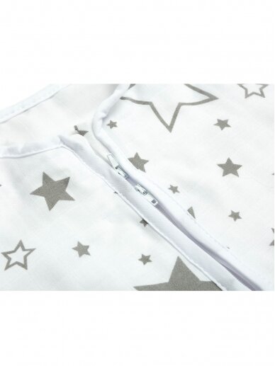 Baby sleeping bag, Stars, 45x75, TOG 0.5 Sensillo (white/grey) 2