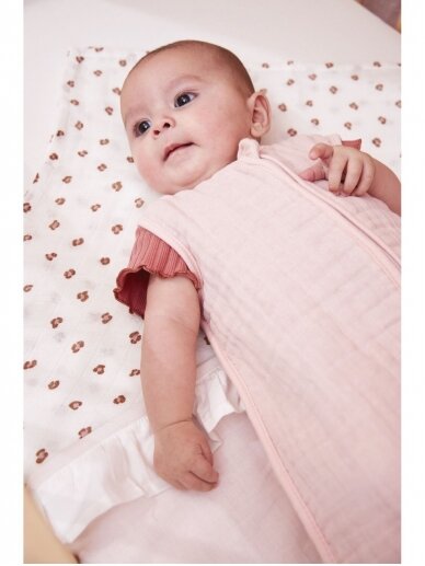 Muslin sleeping bag, TOG 0.5, 110cm, Meyco Baby Soft pink 1