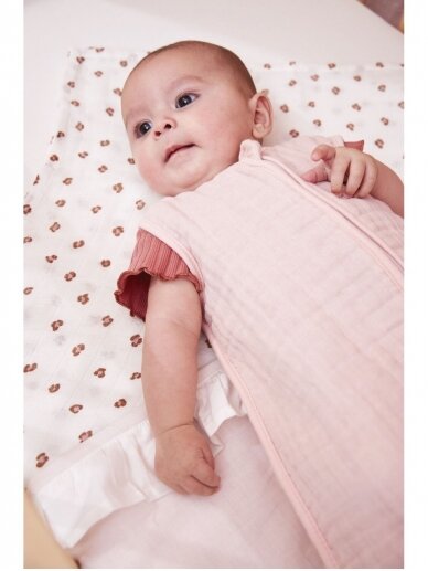 Muslino miegmaišis, TOG 0.5, 110cm, Meyco Baby Soft pink 1