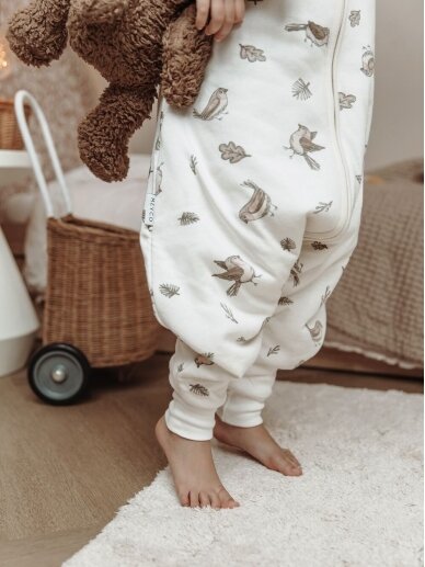 Baby sleep overall winter jumper, TOG 2.5, Meyco Baby, Robin multi, 92 cm. 2