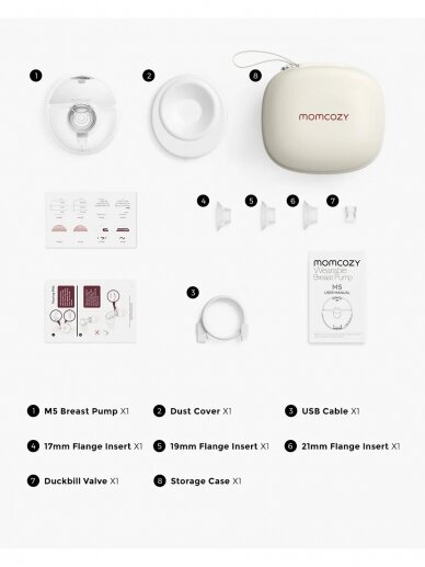 Momcozy Hands Free Breast Pump M5 - Single 5