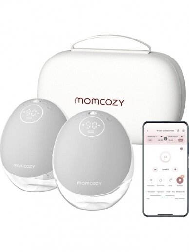 MOMCOZY M9 dvigubas nešiojamas belaidis pientraukis