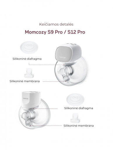 Momcozy Duckbill Valves & Silicone Diaphragm for Momcozy S9 Pro S12 Pro Wearable Breastpump 1
