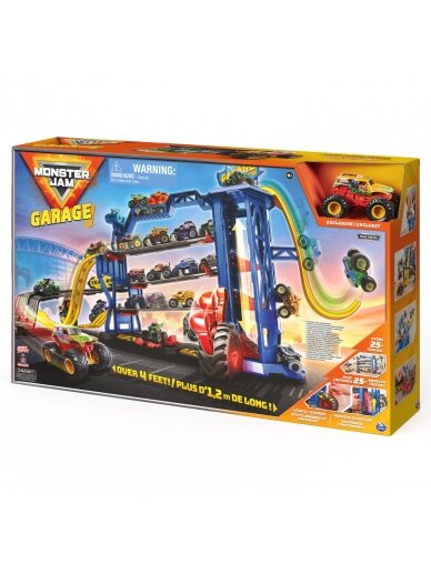 MONSTER JAM 1:64 žaidimų komplektas Monster Garage, 6060879 1